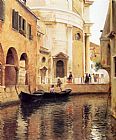 Julius LeBlanc Stewart - Rio Della Maddalena painting